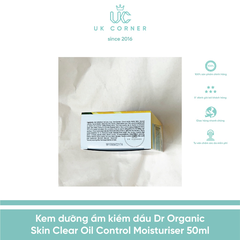 Kem dưỡng ẩm kiềm dầu Dr Organic Skin Clear Oil Control Moisturiser 50ml