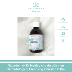 Sữa rửa mặt cho da dầu mụn Dr Medica Anti Acne Cleansing Emulsion for Face Cleavage and Back 250g