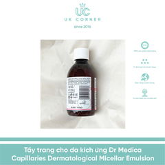 Tẩy trang cho da kích ứng Dr Medica Capillaries Dermatological Cleansing Micellar Emulsion 250ml