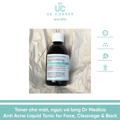 Toner trị mụn cho mặt, ngực và lưng Bielenda Dr Medica Dermatological Anti Acne Liquid Tonic for Face Cleavage and Back 250ml