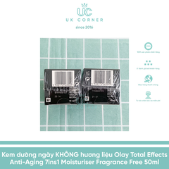 Kem dưỡng không nước hoa Olay Total Effects Anti-Ageing 7-in-1 Moisturiser_Fragrance Free 50 mL