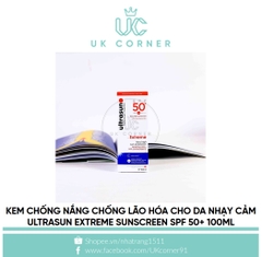 Kem chống nắng chống lão hóa cho da nhạy cảm Ultrasun Extreme Sunscreen SPF 50+ 100ml (màu đỏ)
