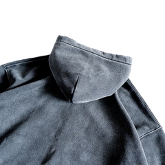 Áo Nỉ Hoodie Zip Dáng Boxy Màu Washed