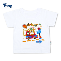 set 5 áo tay ngắn trắng in