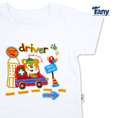 set 5 áo tay ngắn trắng in