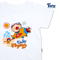 set 5 áo tay ngắn trắng in