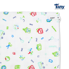 Khăn gạc tắm in cao cấp 4 lớp