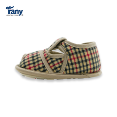 Giày tập đi caro 01 | màu nâu nhạt