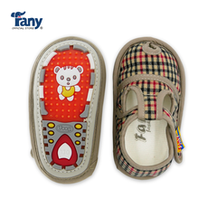 Giày tập đi caro 01 | màu nâu nhạt