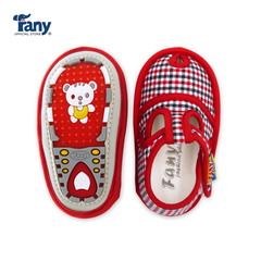 Giày tập đi caro 01 | màu đỏ