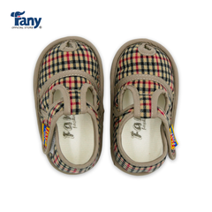 Giày tập đi caro 01 | màu nâu nhạt