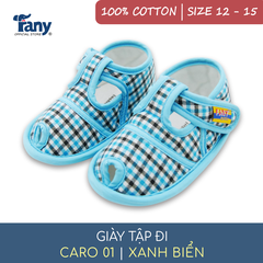 Giày tập đi caro 01 | xanh biển