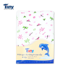 Khăn gạc đa năng in cao cấp 4 lớp