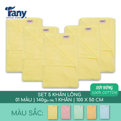 khăn lông màu 100 x 50 cm ( set 5 khăn 1 màu )