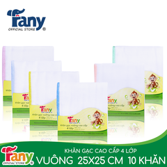 khăn gạc vuông cao cấp 4 lớp