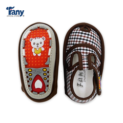 Giày tập đi caro 01 | nâu đậm