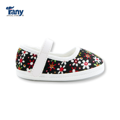 Giày tập đi búp bê | hoa nhí - đen