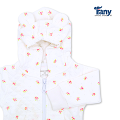 áo khoác 3 lớp xốp in rơi | hoa nhí cam