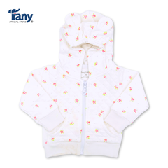 áo khoác 3 lớp xốp in rơi | hoa nhí cam