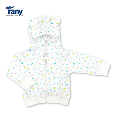 áo khoác 3 lớp xốp in rơi | hoa nhí xanh