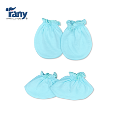 bao tay bao chân màu sơ sinh bé trai ( set 5 bộ )