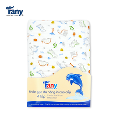 Khăn gạc đa năng in cao cấp 4 lớp