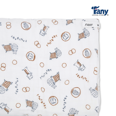 Khăn gạc tắm in cao cấp 4 lớp