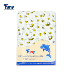 Khăn gạc đa năng in cao cấp 4 lớp