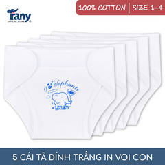 tã dính trắng in ( set 5 tã )