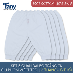Set 5 quần dài bo trắng CK