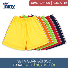 Set 5 quần đùi sọc màu
