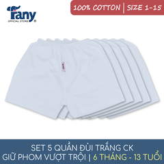 Set 5 quần đùi trắng CK