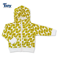 áo khoác 3 lớp xốp in rơi | tứ giác - vàng