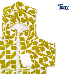 áo khoác 3 lớp xốp in rơi | tứ giác - vàng