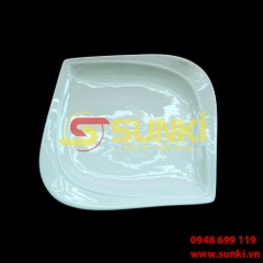 Đĩa sứ vuông lệch 12