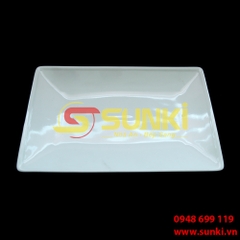 Đĩa chữ nhật sứ 25cm Long Phương