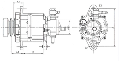 Máy phát điện ISUZU (24V - 30A)