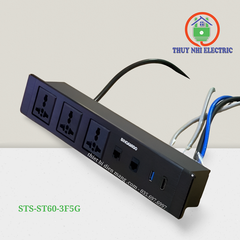 Hộp ổ điện âm bàn Sinoamigo STS-ST60-3F5G