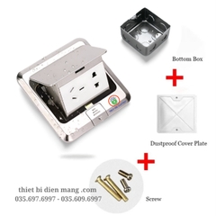 Khung Ổ Cắm Âm Sàn Inox 304 DoBo F55-885500 (màu bạc)
