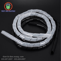 Ống cuộn bảo vệ dây điện Phi 8 Màu trắng