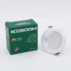 Đèn âm trần 3 màu 5W Kosoom vỏ trắng DL-KS-DMT-5