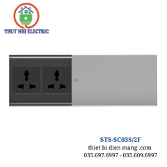 Ổ điện âm bàn nắp trượt Sinoamigo STS-SC03S/2F