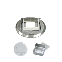 Ổ cắm âm sàn kiểu dáng tròn màu bạc MPE FCA-60