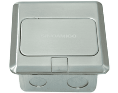 Ổ cắm âm sàn sino amigo SPU-1SE màu bạc
