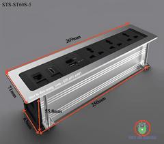 Ổ cắm điện âm bàn sinoamigo STS-ST60S-5