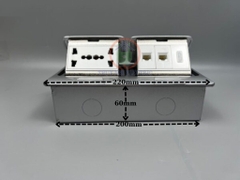 Ổ Cắm Điện Âm Sàn Chống Nước TENKO TK-J04-05 Màu Bạc