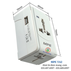 Ổ Cắm Du Lịch Tích Hợp Cổng USB MPE TA2