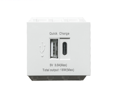 Ổ cắm sạc đôi USB type c và USB Type A Sinoamigo P21-C1