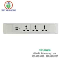 Ổ điện lắp gầm bàn sinoamigo STS-HG60 màu trắng