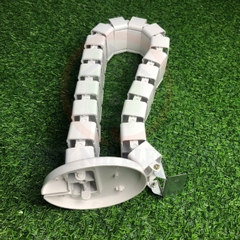 Ống Luồn Dây Điện Chân Bàn Dạng Khớp Hình Vuông Màu Trắng TNE1-XKL-V-T